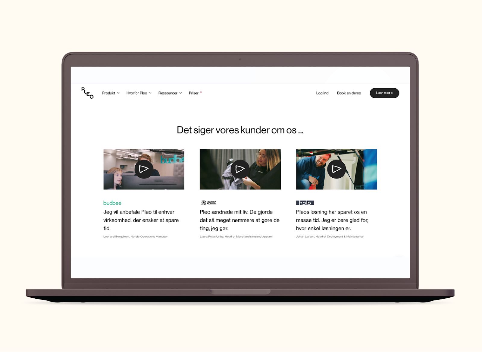 landing page eksempel på social proof kundeberetninger