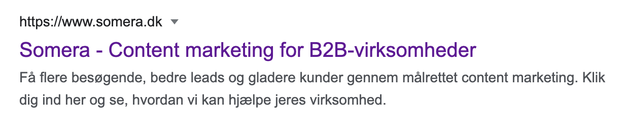 somera content marketing metabeskrivelse