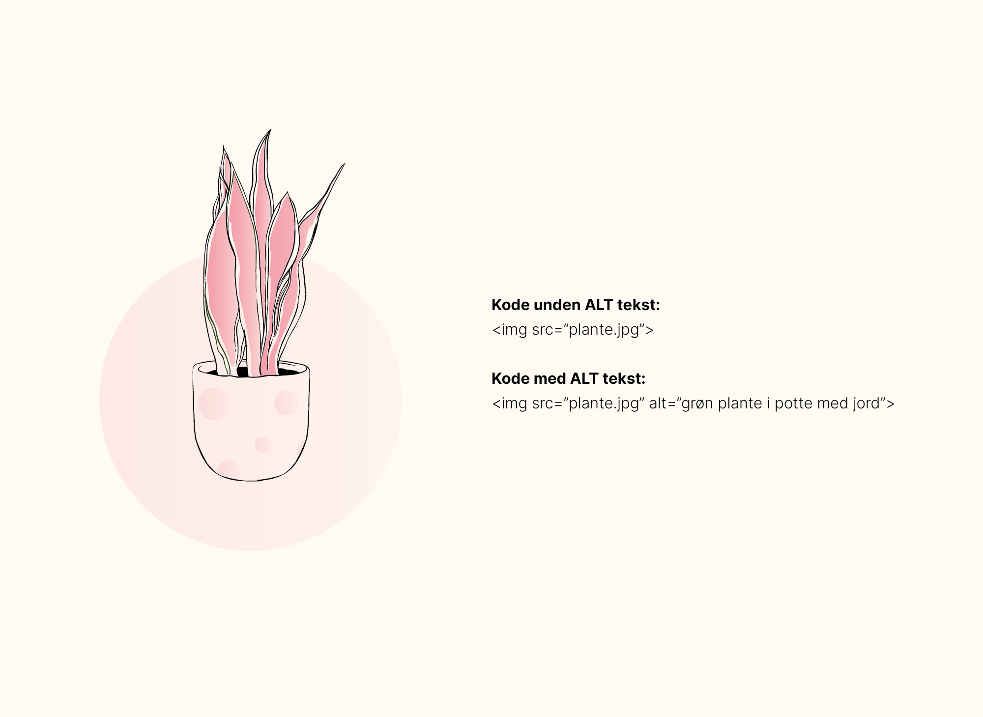 Ilustration af, hvordan man laver alt tags på et billede