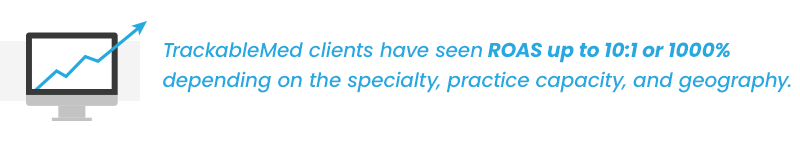 TrackableMed return on ad spend