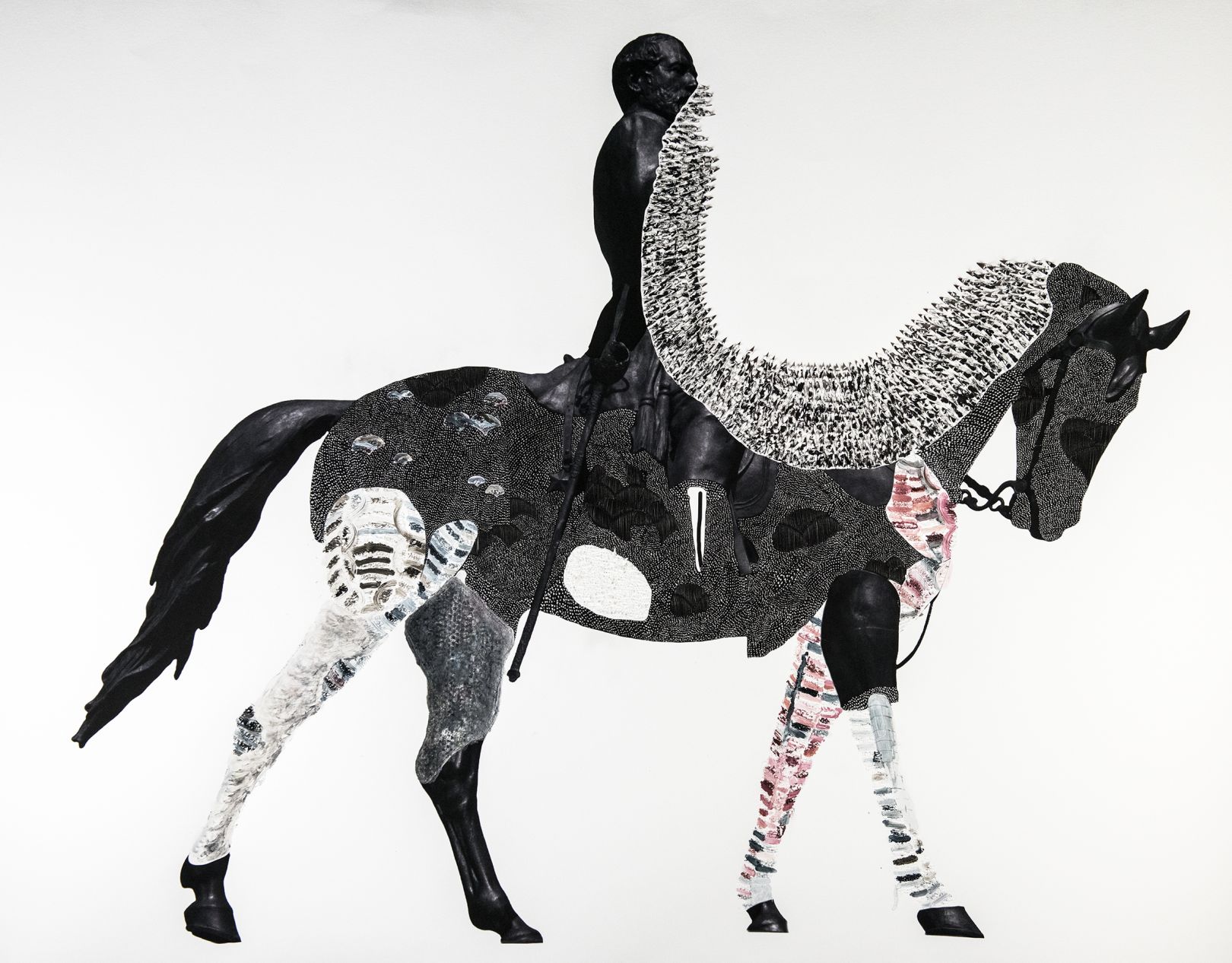 Partially influenced by his medical background, artist Nate Lewis explores history using patterns, textures, and rhythm.