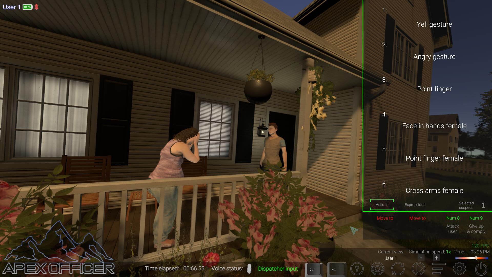 Apex Officer Virtual Reality Training Simulator Instructor Portal