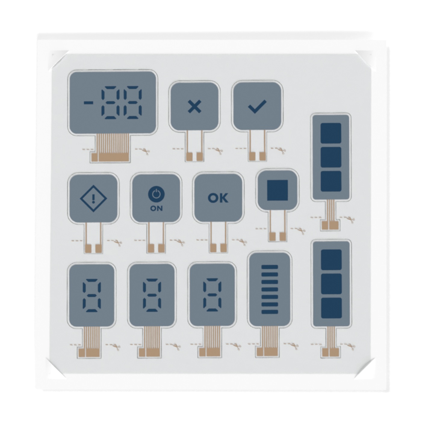 Ynvisible Segment Display Kit display sheet