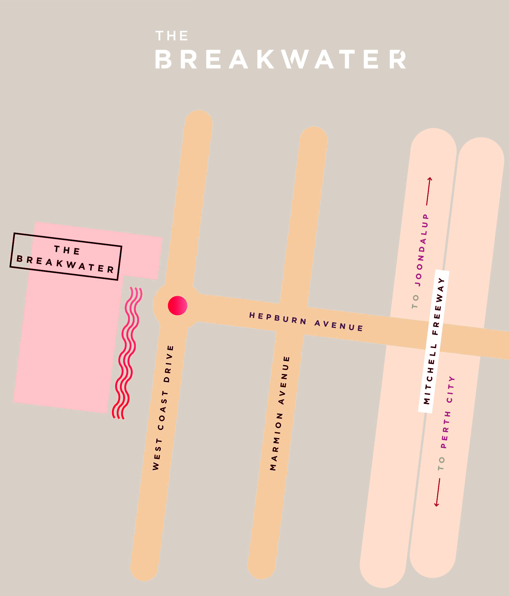 map image of breakwater location