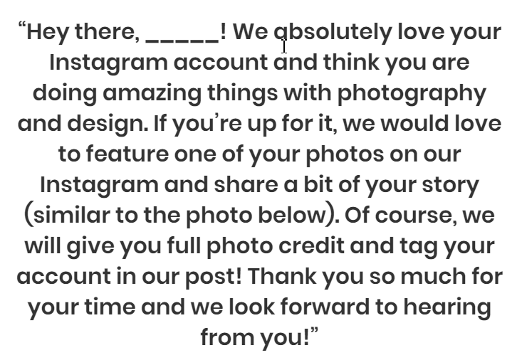 Buffer's outreach message to Instagram influencers increases brand trust by building relationships.