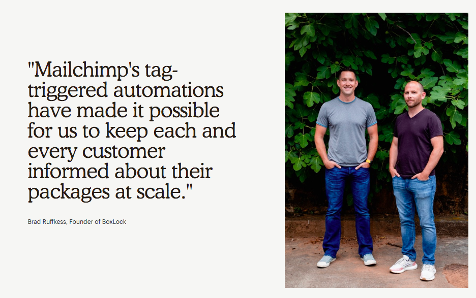 Quote testimonial from MailChimp.