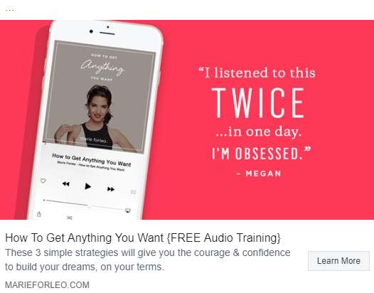 Unique quotes are perfect for an ad to drive traffic to your testimonial landing page.
