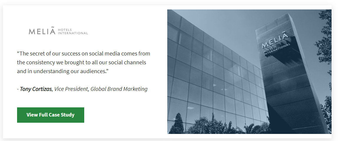This Melia case study for Hootsuite is laid out nicely.