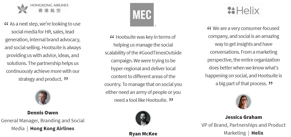 These B2B customer testimonials are easy to read quickly.