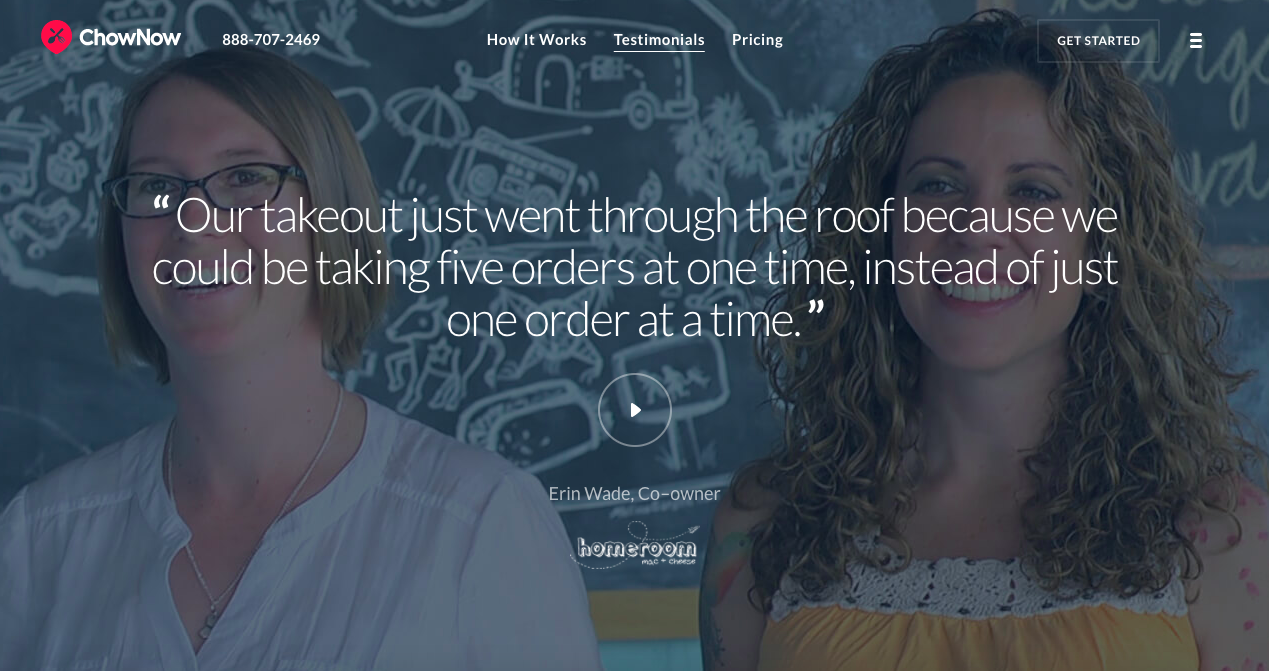 ChowNow testimonial videos page
