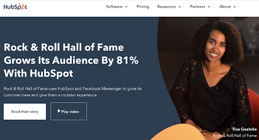 Hubspot testimonial videos page
