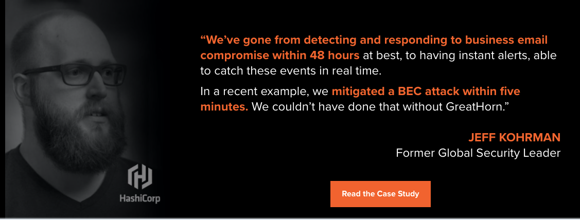 Example of customer testimonial on company website