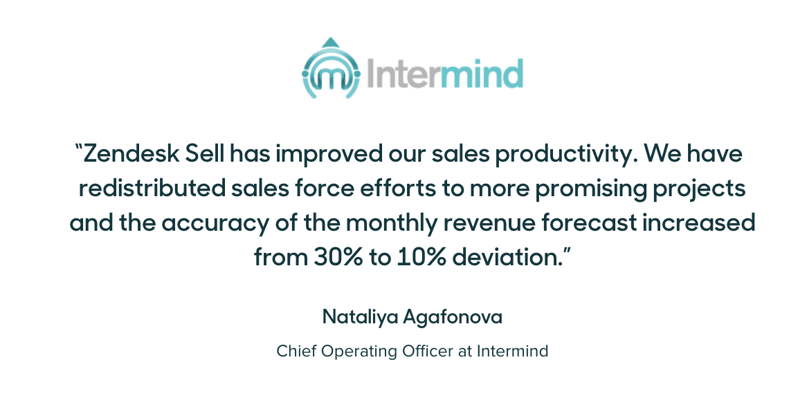 Customer testimonial for Zendesk's CRM software