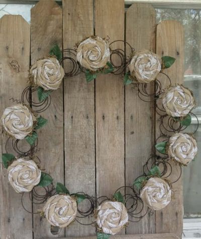 mattress recyle wreath