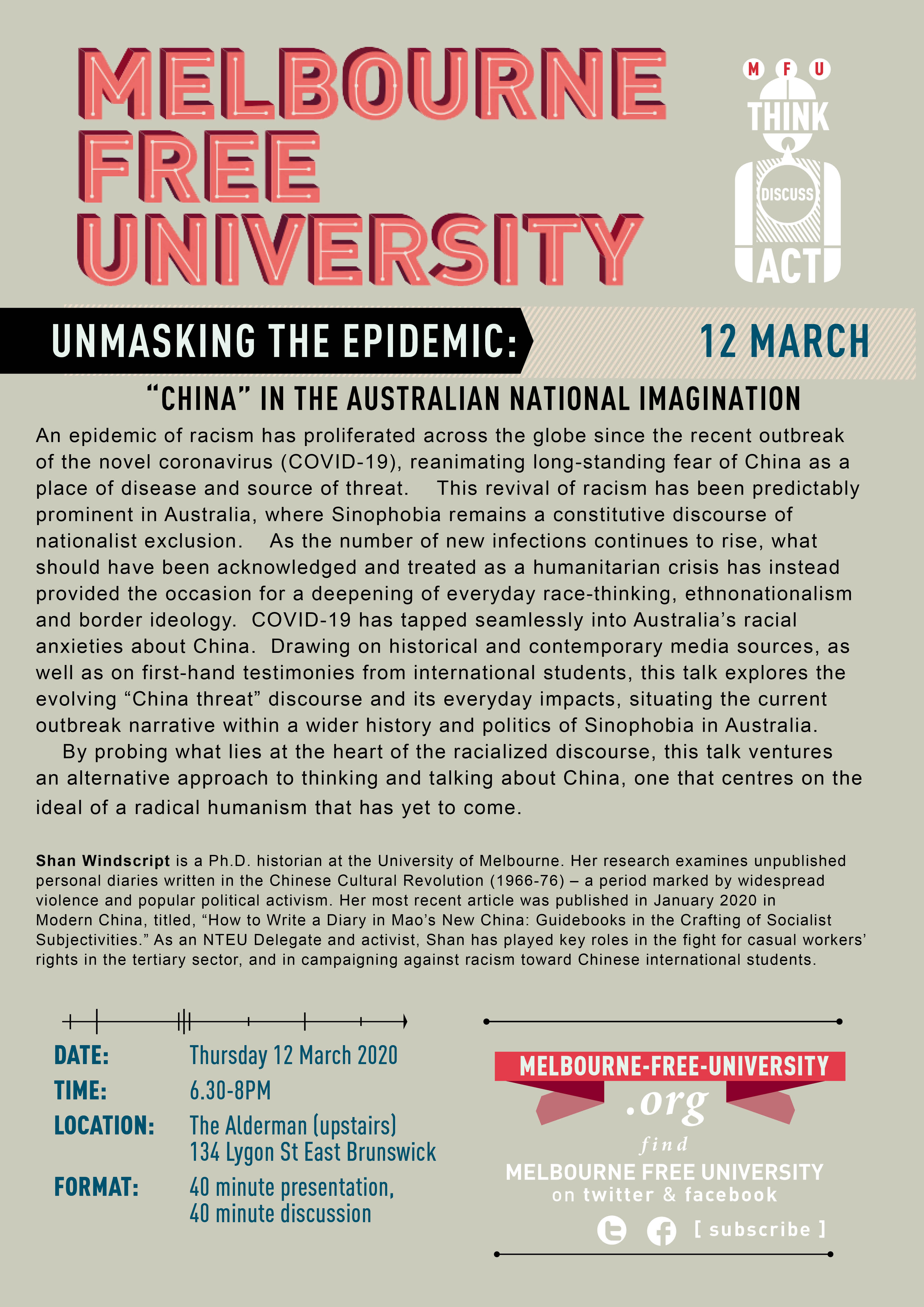 Unmasking The Epidemic: “China” In The Australian National Imagination