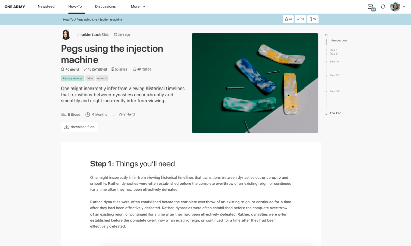 How-to interface mock-up