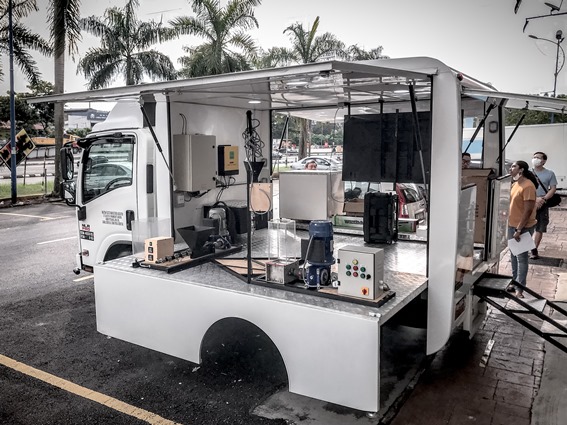 plastic recycling truck
