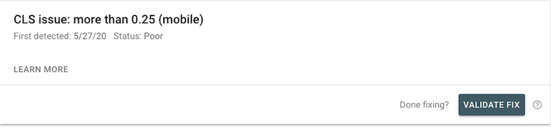 Using Google Search Console to measure Google Core Web Vitals