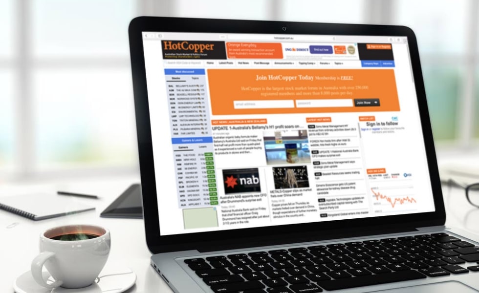 HotCopper, stock market trading forum