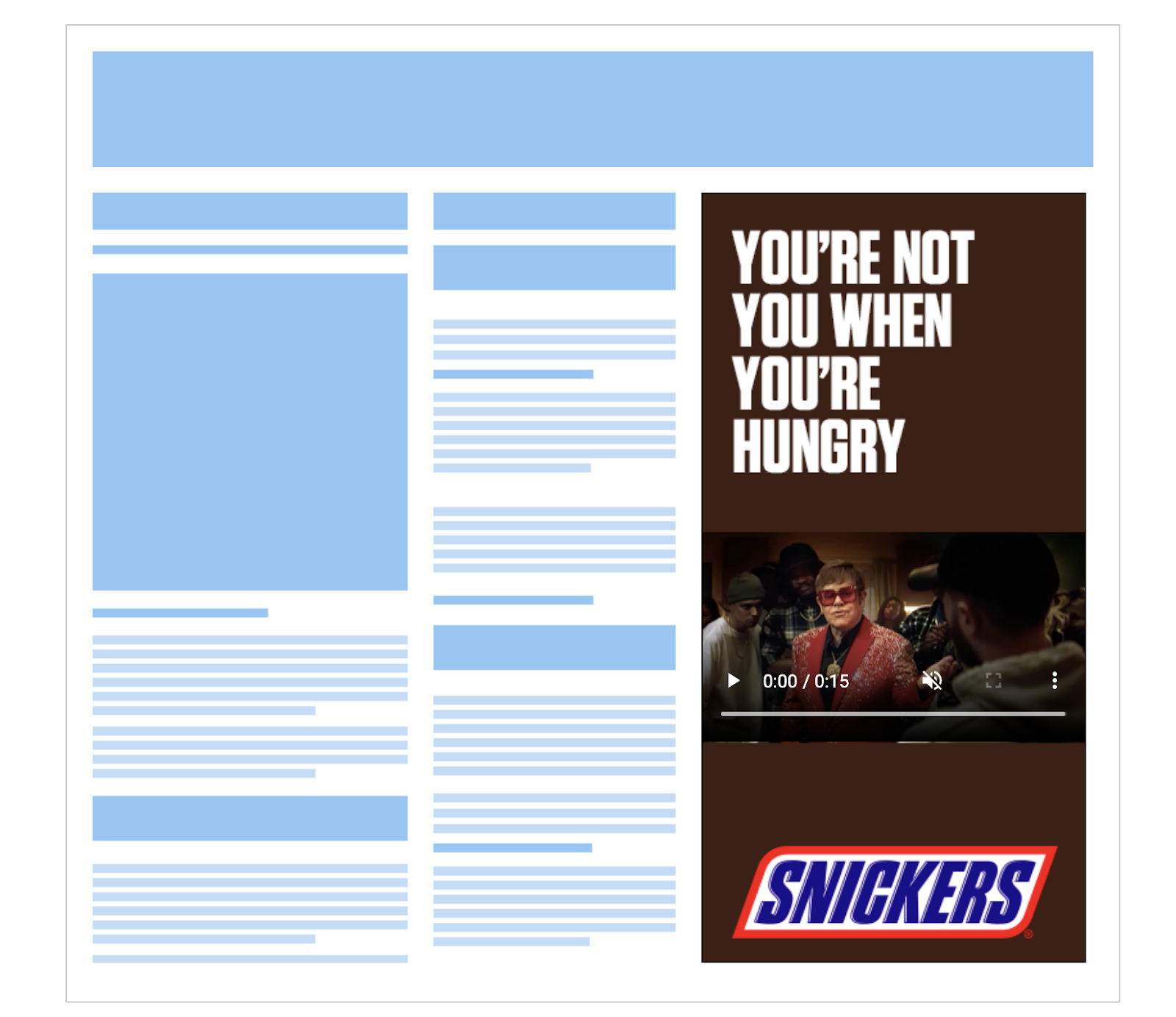 Snickers Rich Media Video Ad