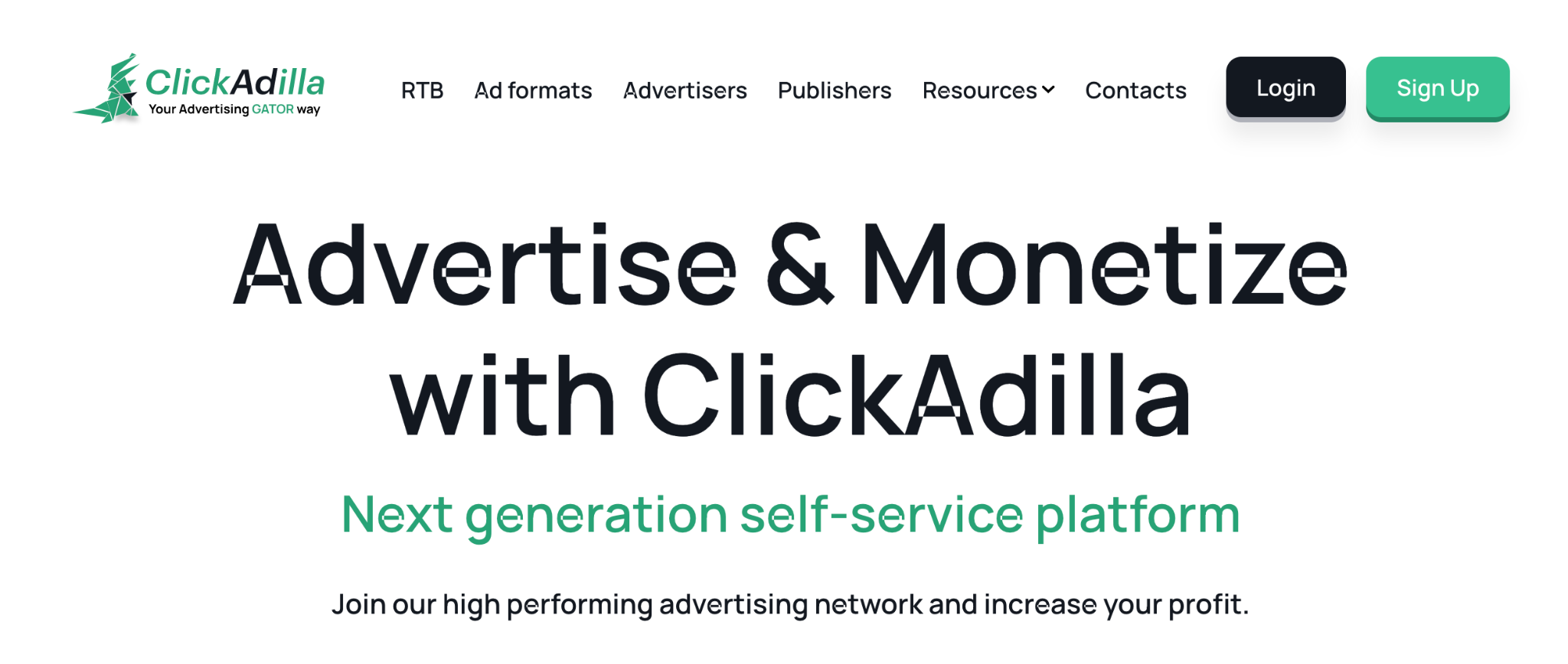 ClickAdilla Homepage