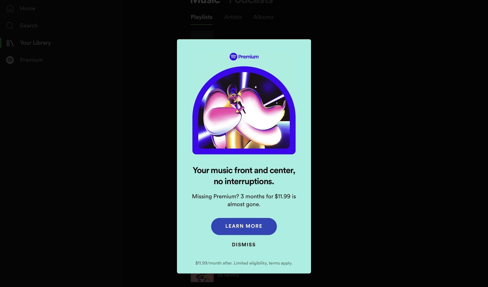 Premium Ad Source: Spotify