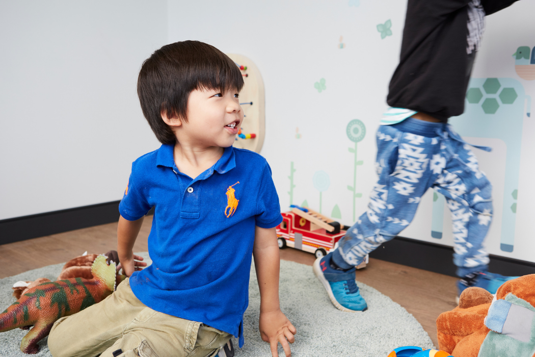 Kids playing in tl dentals dedicated childrens playroom in port macquarie