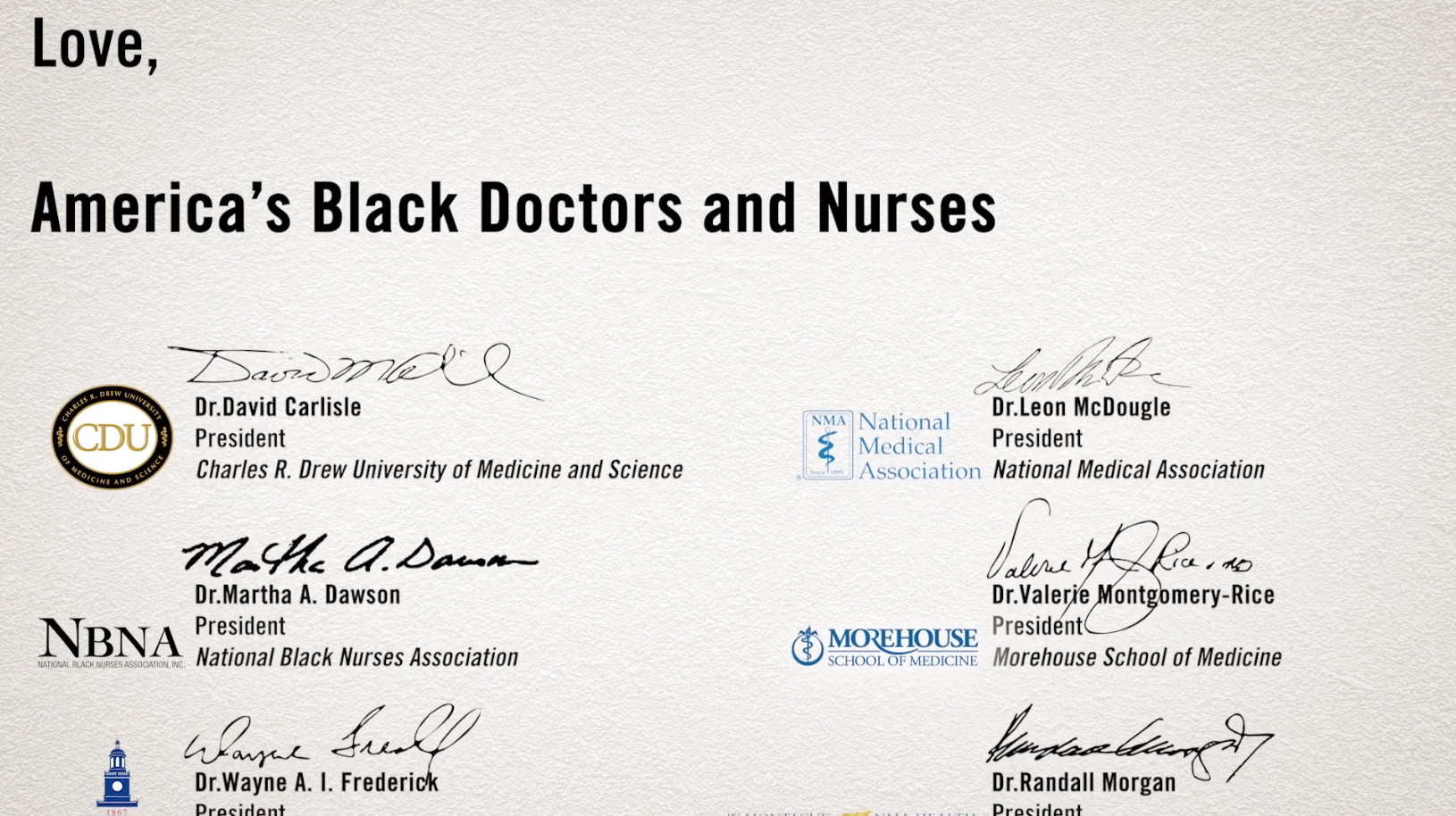 A Love Letter to Black America, from America’s Black Doctors and Nurses