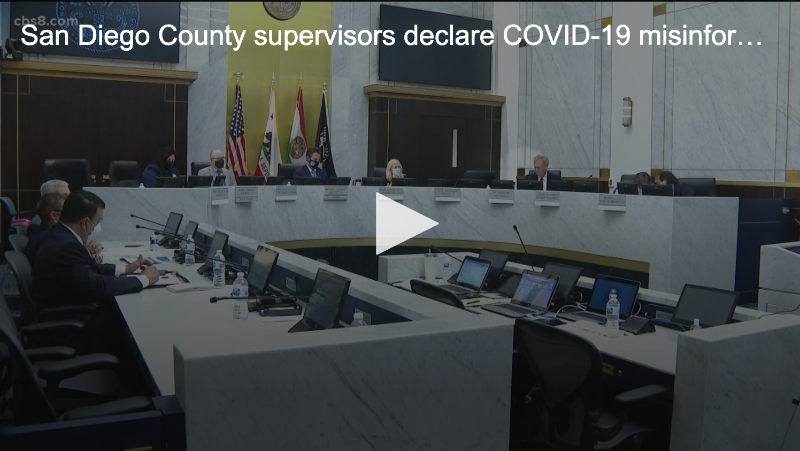 San Diego County Supervisors declare COVID misinformation a public health crisis