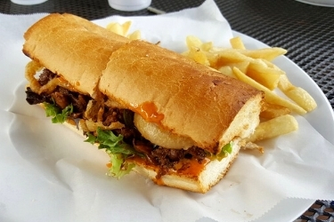 Kogi Poby with French Fries from Long Beach Market & Deli
