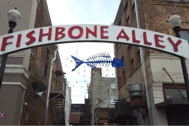 Fishbone Alley Sign