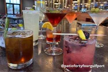 Cocktails from Patio 44 Gulfport