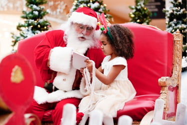 Girl with Santa Claus