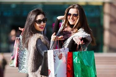 Women holding shopping bags