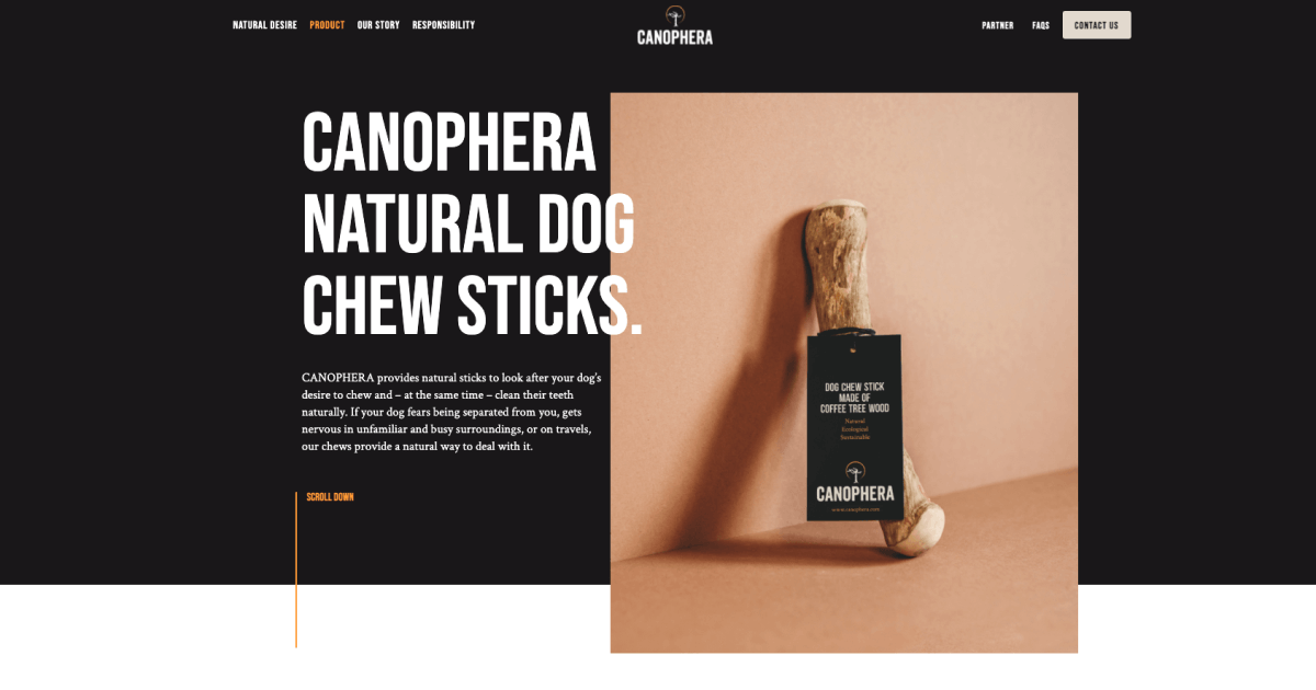 coffee tree dog chew