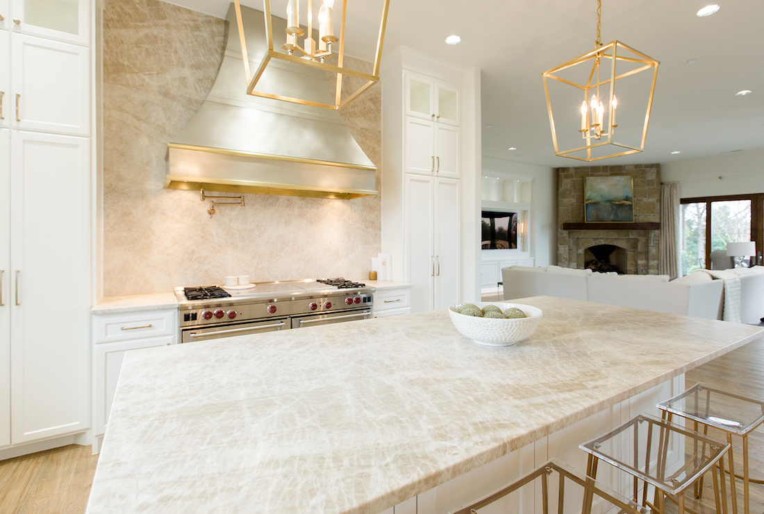 Modern stone kitchen countertop
