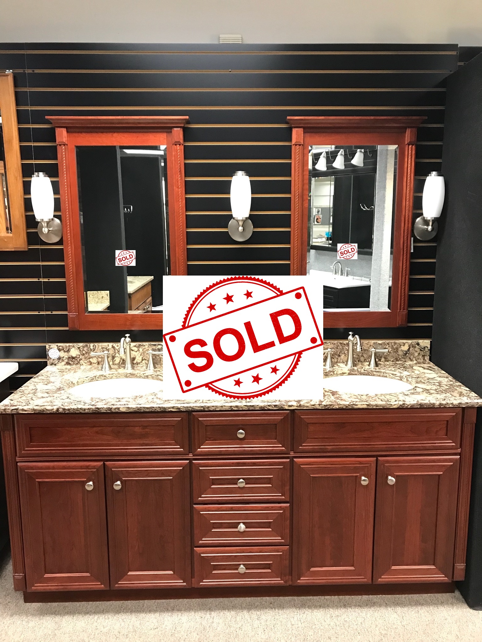 Cambria countertop Bertch vanity