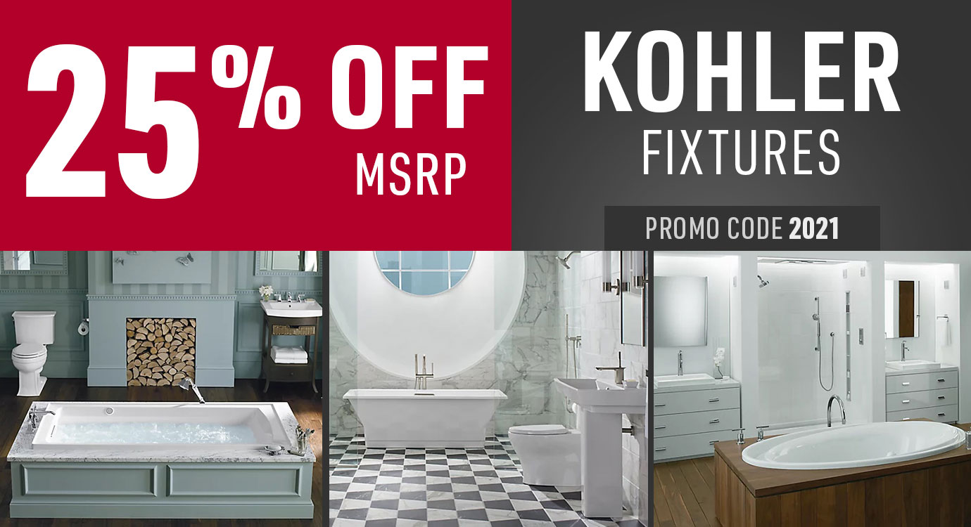 Get 25% off Kohler fixtures