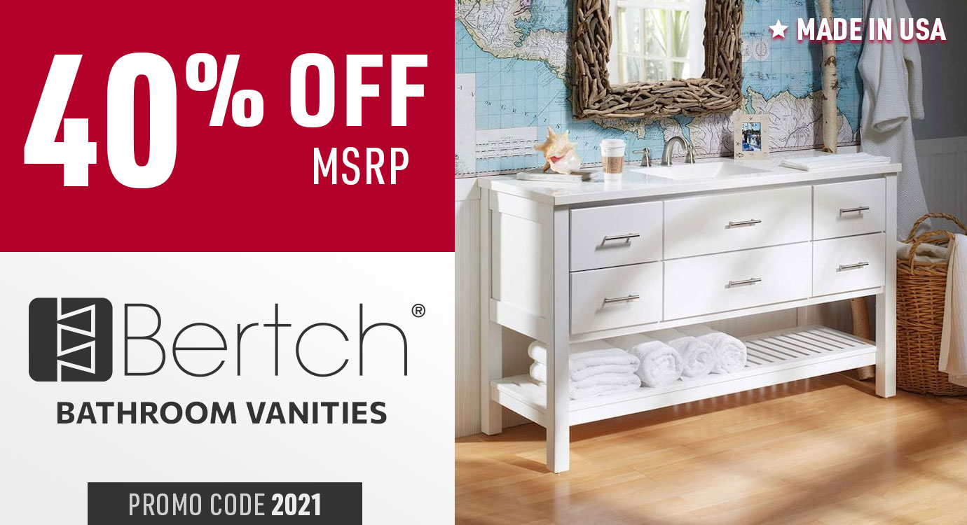 40% off Bertch bathroom vanities