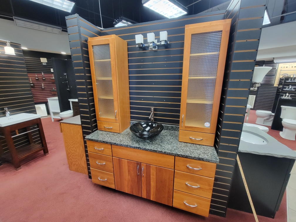 vessel, bathroom cabinets