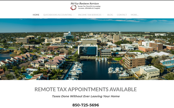 McVay Business Services website design