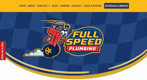 full speed plumbing website design