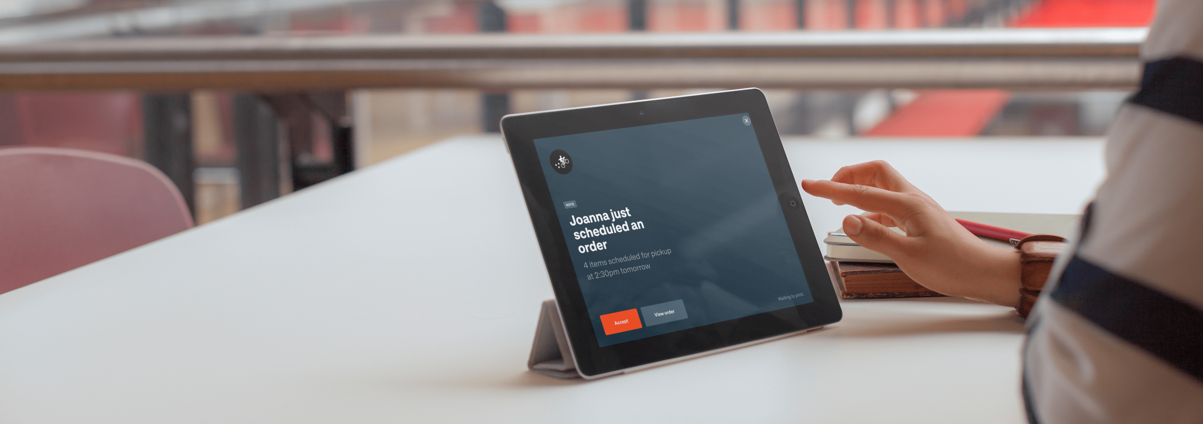 Food delivery management tablet for restaurants