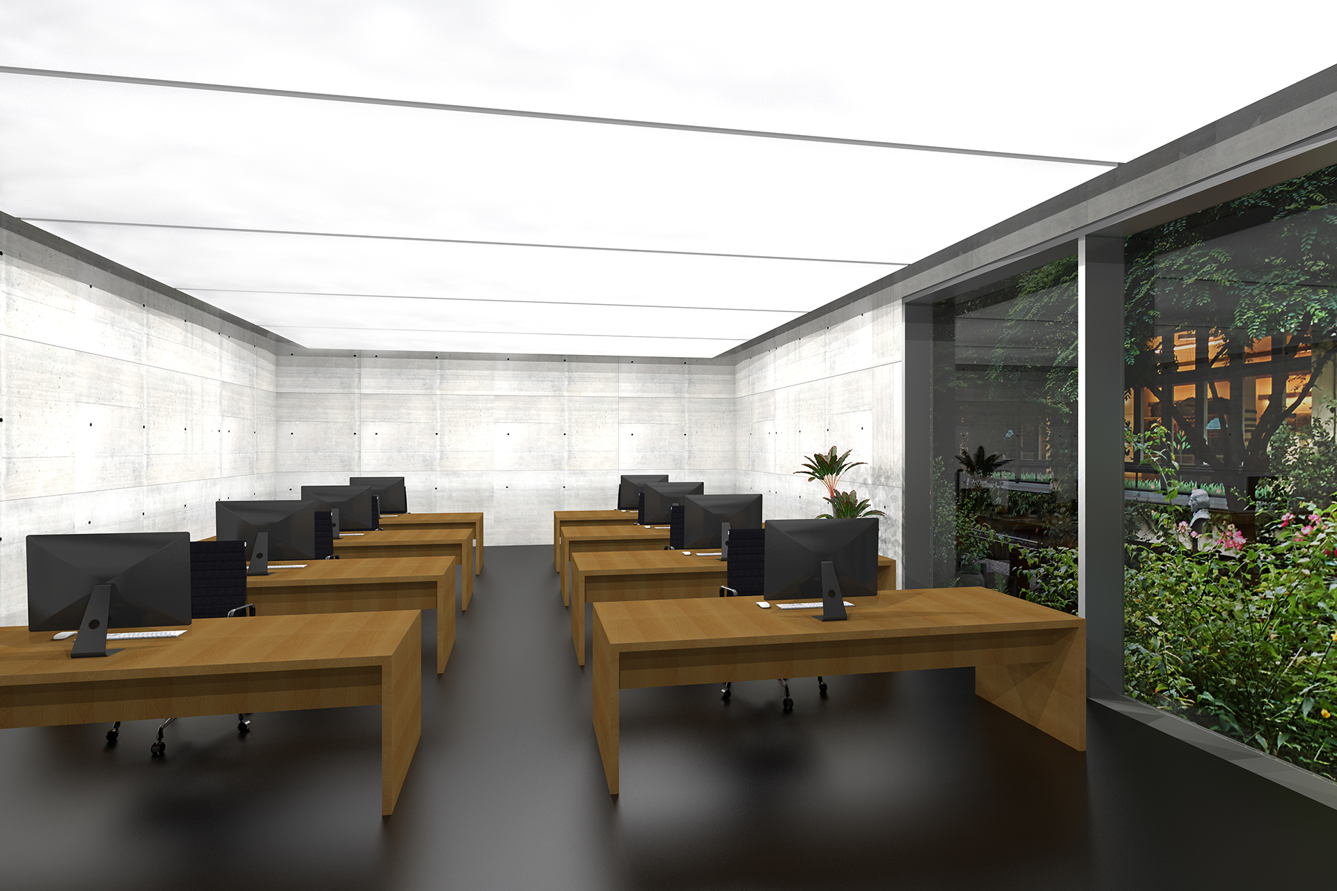 LED Lichtdecke, textil bespannt