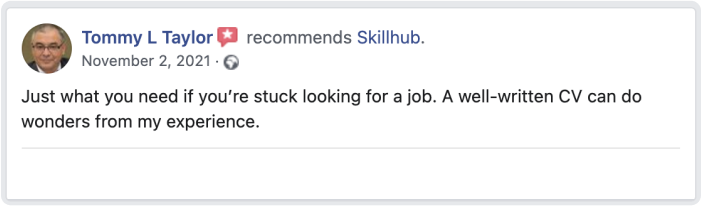 a writer from cv services