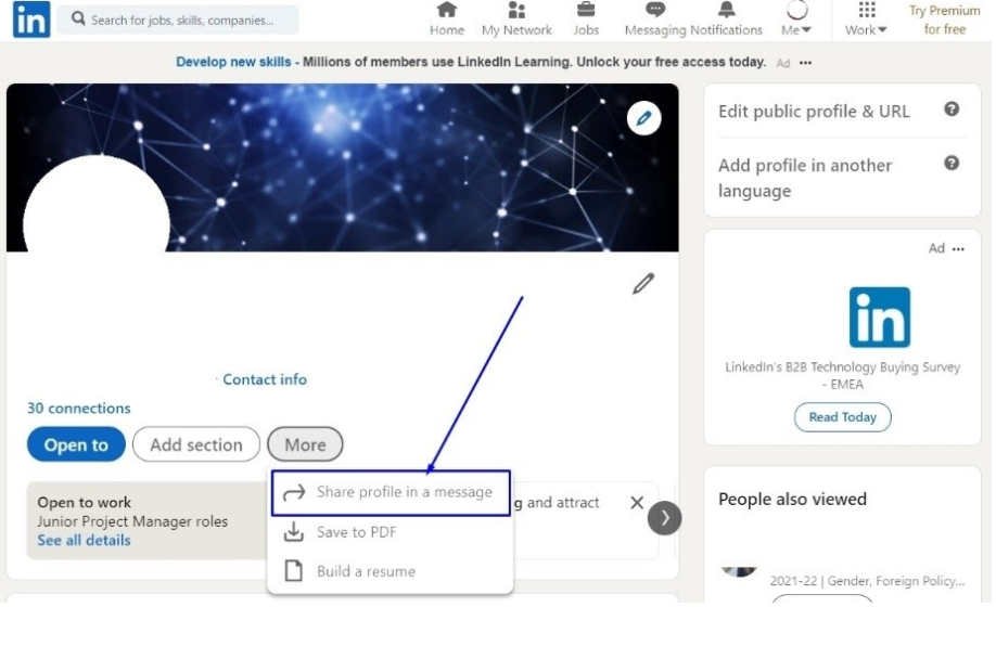 share a linkedin profile