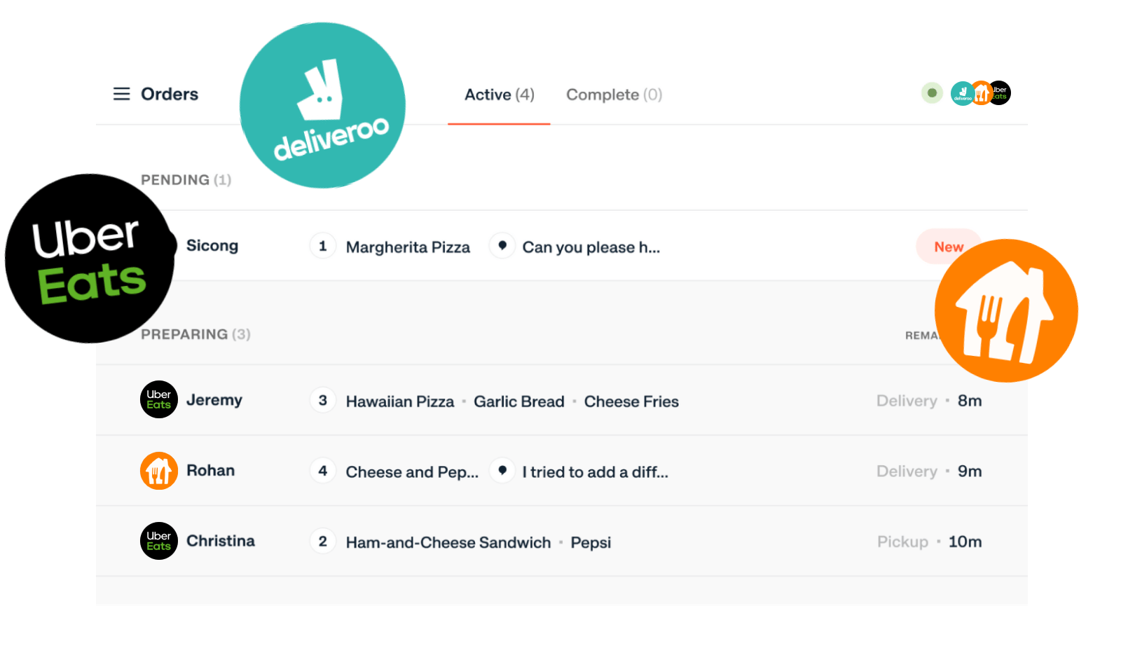 gestión de pedidos de delivery o entrega a domicilio para tu restaurante