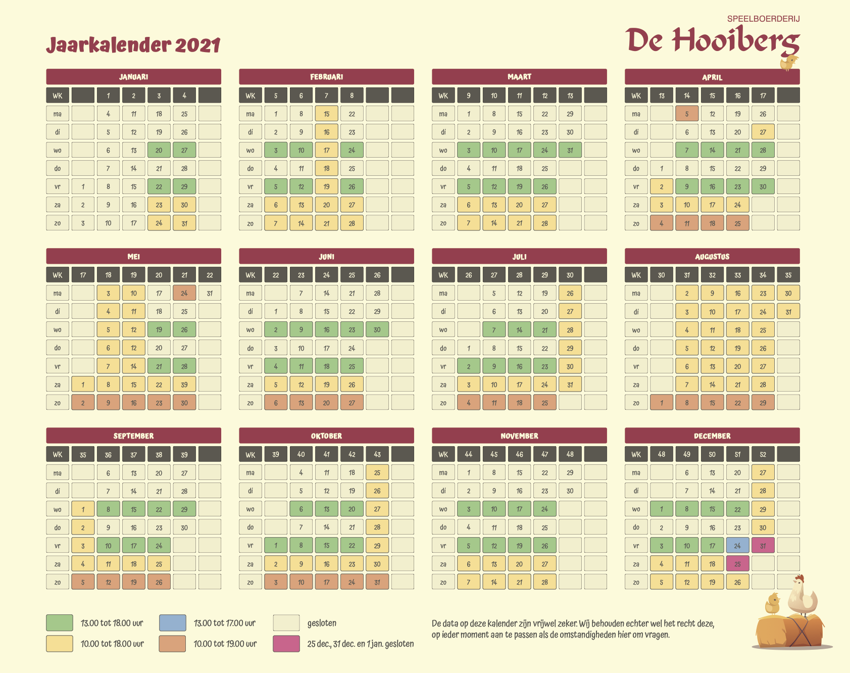 Jaarkalender 2021