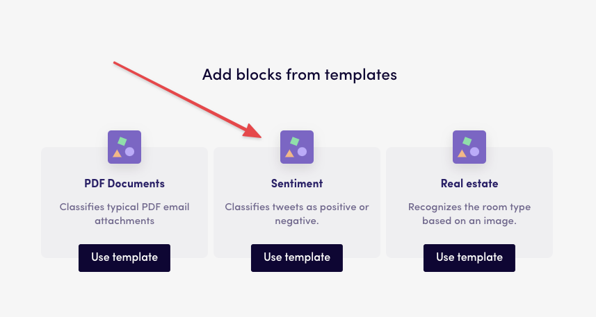 Using templates at Levity to get started