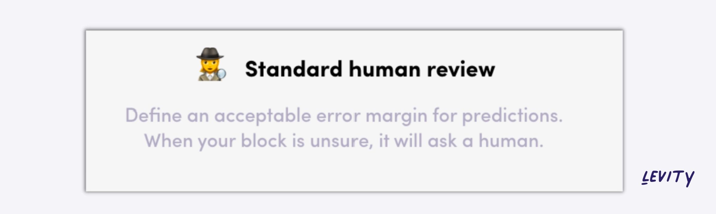 Define when an AI should ask for human review